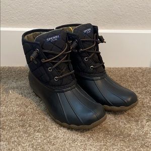 Brand new black Sperry boots